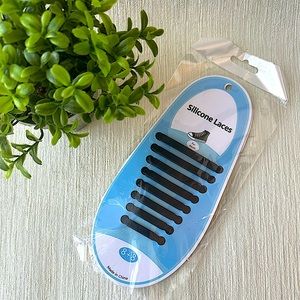 Black Silicone Laceless Shoe Laces